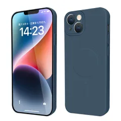 【特価商品】対応 iPhone 15 ケース MagSafe対応ケース 耐衝撃 TPU 薄型 シリコン アイフォン 15 カバー シリコン 軽量 ストラップホール付き レンズの全面保護 スマホケース 傷つき防止 落下防止 防塵 6.1インチ（ブルー）