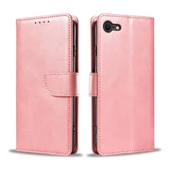 【在庫セール】iPhone SE ケース 手帳型 第2世代 第3世代 スマホケース iPhone 8 7 携帯カバー レザー 軽量 薄型 耐衝撃 耐摩擦 全面保護 マグネット式 カード収納 スタンド機能 4.7インチ対応(バラゴールド iPhone8 iPh