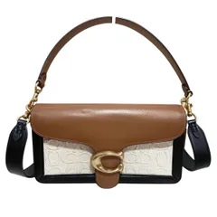 COACH(コーチ) ショルダーバッグ - 89148 アイボリー×ブラウン×黒 レザー