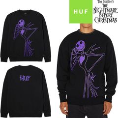 HUF 허프 THE NIGHTMARE BEFORE CHRISTMAS JACK SKELLINGTON CREW PF00803HO25 공식 정규품 신품 무료 배송