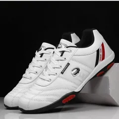 新品 未使用 ゴルフシューズ 26cm ホワイト 白 PUレザー スニーカー お洒落 シンプル メンズ 男性 カジュアル