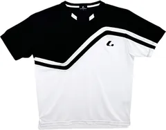 ルーセント LUCENT テニス UNI ゲームシャツ 襟なし   XLH3690 ホワイト×ブラック