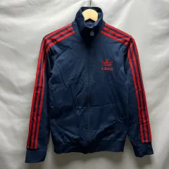 正規品/90 adidas アディダス ヨーロッパ Uライン ネイビーレッド トラックジャージ