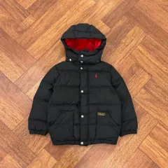 5サイズ ポロ ラルフローレン キッズ ブラック ダウン ジャケット
