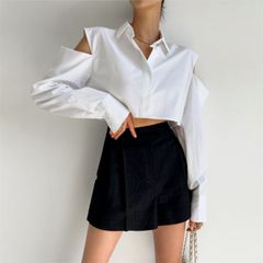 SH_KI 着痩せ ウエストタックTシャツ ホワイト - メルカリ