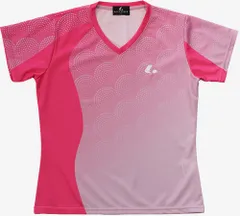 ルーセント LUCENT テニス Ladies ゲームシャツ 襟なし ピンク 桃色 女性用 半袖Tシャツ 吸汗速乾 着替え 試合着 練習着 移動着 トップス 部活動 クラブ活動 サークル  XLH2491 ピンク