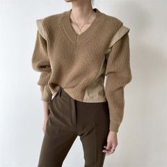 etsinta】リメイクミリタリー2WAYチルデンニットチュニックベスト
