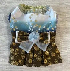 【Jii♡wan】袴（桜柄／ブルー・ブラウン）　◆生地在庫あり◆