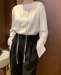 新品】DESIGNWORKS 日本製 半袖ブラウス カーキ - メルカリ