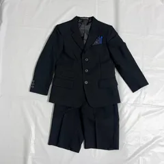 美品　hiromichi nakano ナカノヒロミチ 子供用スーツ ブラック ストライプ 120㎝ ポリエステル 卒園式 入学式 結婚式 発表会 男の子 かっこいい フォーマル