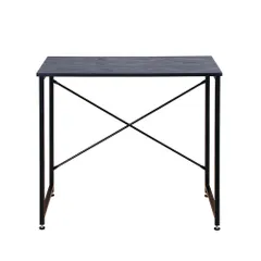 オフィスチェア+パソコンデスク セット 3set ブラック シンプルデスク 簡易デスク 木製 机 ワークデスク