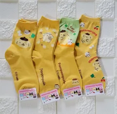 ポムポムプリン靴下4足セット