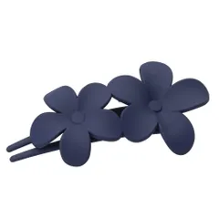 ☆ ネイビーブルー ☆ バンスクリップ 花 ヘアクリップ ヘアクリップ 花 バンスクリップ 髪留めクリップ 髪飾り 髪留め フラワー ヘアアレンジ ヘアアクセサリー レディース まとめ髪 おしゃれ 大人 かわいい お花 キッズ シンプル オシャレ 贈り物
