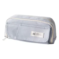 ☆ ライトブルー ☆ ペンケース 筆箱 ペンケース 大容量 仕切り 筆箱 ふでばこ 筆入れ ペンポーチ ふで箱 ペン入れ 大人 中学生 高校生 大学生 文房具 文具 文具入れ 文具ケース ポーチ 小物入れ 小物収納 おしゃれ オシャレ