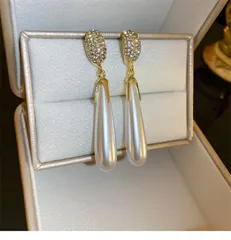 銀針 ライトラグジュアリー 高見え 上品 真珠 水滴 ピアス おしゃれ[K](T)