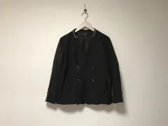 本物ユナイテッドトウキョウUNITEDTOKYOウールノーカラータイトダブルテーラードジャケット長袖サーフアメカジスケーターストリートミリタリービジネススーツパーティーモードドレスゴルフメンズ茶ブラウン1S日本製レディース