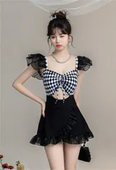 水着 半袖 ワンピース 水着 ビーチ プール ナイトプール 肌にやさしい スリム[K](T)