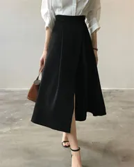 通勤 スリム ロングスカート エレガント カジュアル ハイウエスト[K](T)