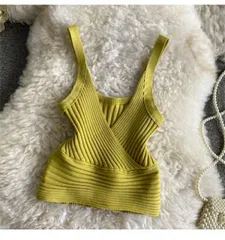 ニットベスト Vネック スリムフィット (T)