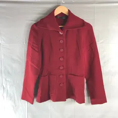 ダナキャランニューヨーク Donna Karan New York ジャケット ウール100％ ボタン ポケット 赤 11サイズ 984411のサムネイル