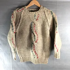 ロペ ROPE ニット 長袖 網目模様 クルーネック 日本製 ベージュ 984521のサムネイル