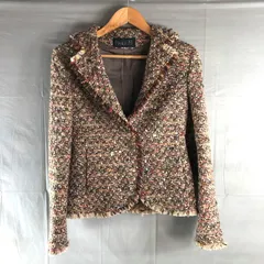 バジーレベントット BASILE28 ジャケット ツイード ロゴボタン ミックスカラー ブラウン系 40サイズ 985084のサムネイル