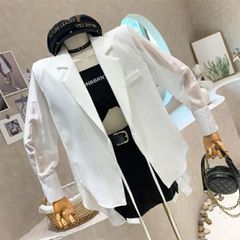極美品✨定価1.5万❤️ 白 洗える カットジャガードシフォン2WAY