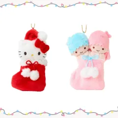 サンリオ クリスマス サンタ 羊 靴下 マスコット ぬいぐるみ キーホルダー ハローキティ リトルツインスターズ