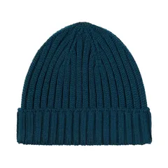 【新品】 無印良品 おでこのチクチクを抑えた ウール混 リブ編み ワッチ ユニセックス大人 DBC48A4A ブルー 55～59cm 0