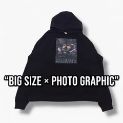 ビッグサイズ2XL DELTA FLEECE ブラック フォトプリント パーカー CBOY ストリート 海外古着 一点物