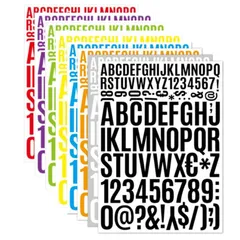 【新着商品】サムコス シール アルファベット 大文字 数字 ステッカー 8色 8枚セット 防水 PVC製 2と4cm 大文字 小文字 数字 ステッカー 日記 手帳素材/ドア/ロッカー/キッチン/アドレス/メールボックス用メールボックスナンバーステッカー ネーム