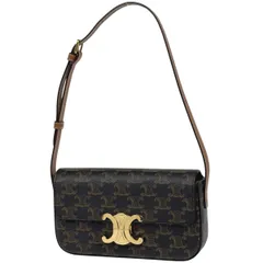 セリーヌ CELINE トリオンフ ショルダーバッグ 肩掛け ハンドバッグ ショルダーバッグ コーティングキャンバス ブラウン レディース 【中古】