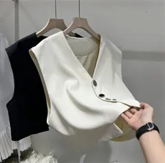 通勤 薄手 スーツベスト コート ショート丈 薄手 スーツベスト コート[K](T)