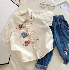 子供服 可愛い キッズ 半袖トップス シャツ 男女兼用 おしゃれ ベビー服[K](T)