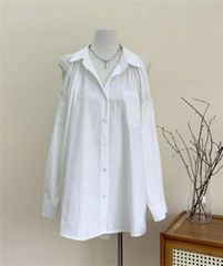 na.e Glow Sheer Shirt ホワイト ブラウス シアーシャツ - メルカリ