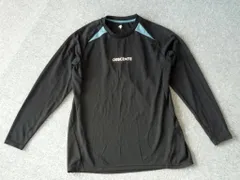 DESCENTE デサント バレーボールウェア 長袖シャツ Tシャツ フライングレシーブ グラフィックプリント DV4FLT02U 美品 ブラック メンズ _N9