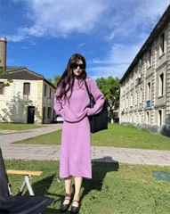 通勤する 2点セット ニットトップス セーター (T)