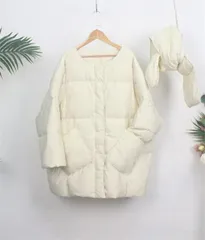 防寒ジャケット マフラー ダウンジャケット (T)