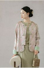 美品 LEONARD SPORT 花柄ロゴ総柄 シアージャケット ブラウス 38