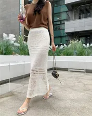 2024春夏 ニット 中丈 タイトスカート (T)