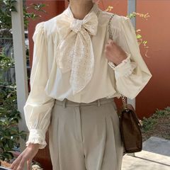 solov RIPPLES EMBROIDERY GAUZE TOPS - メルカリ