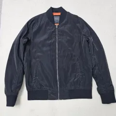 L ZARA ザラ メンズ ブラック MA-1 ブルゾン ジャケット