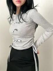 リボン長袖シャツ (T)