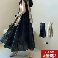 ロング丈ワンピース レディース ノースリーブ (T)