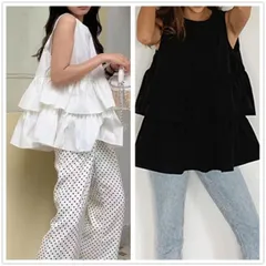 2024年夏新作 人気シャツ トップス レディース ラウンドネック ノースリーブ (T)