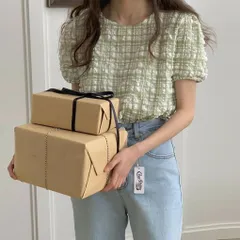 ブラウス トップス 半袖シャツ ラウンドネック (T)