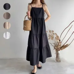 キャミワンピ 2024年夏新作 ロング丈ワンピース (T)