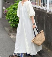 kuga handmade フレンチリネン カシュクールワンピース - メルカリ