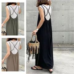 キャミワンピース ロング丈ワンピース (T)