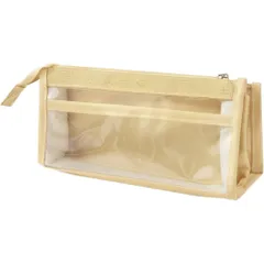 ☆ アイボリー ☆ ペンケース 筆箱 ペンケース 大容量 仕切り 筆箱 ふでばこ ペンポーチ 筆入れ ふで箱 ペン入れ 大人 大学生 中学生 高校生 文房具 文具 文具入れ 文具ケース 小物入れ 小物収納 ポーチ おしゃれ オシャレ